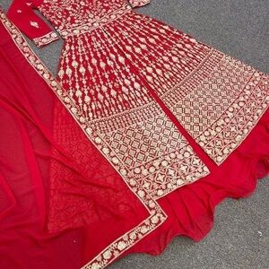 Indian long top lehenga set